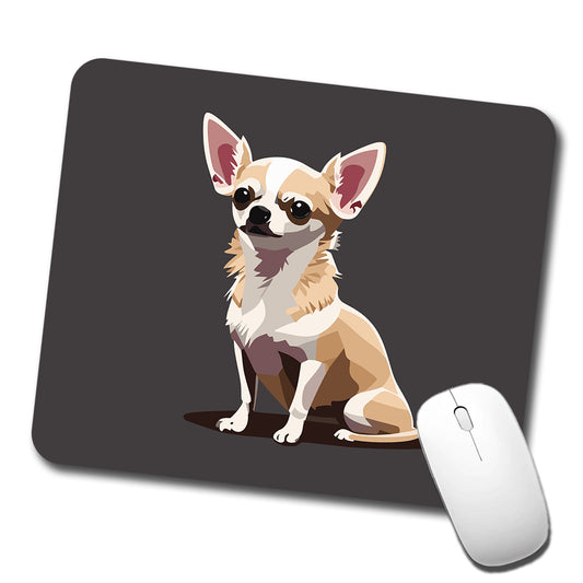 Chihuahua Dog Sitting Low Profile Mouse Pad Mat