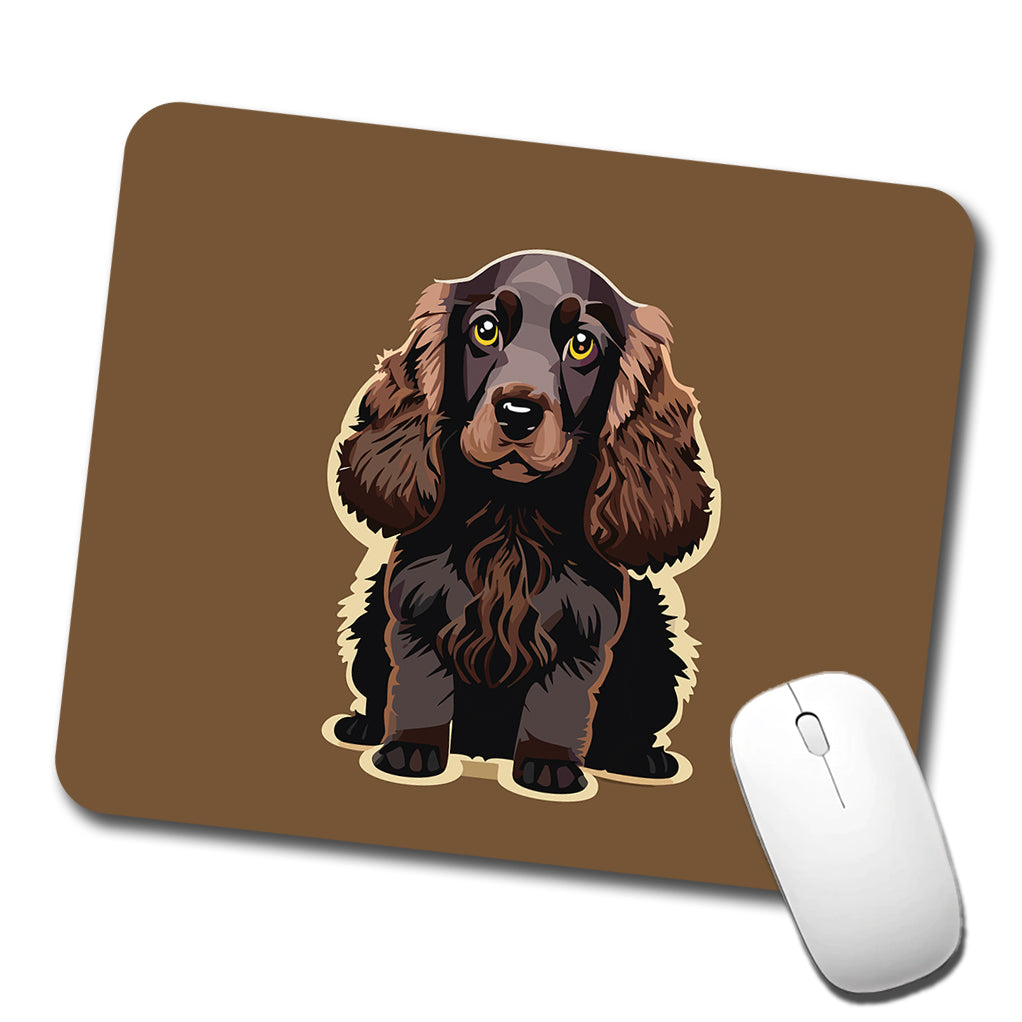 Cocker Spaniel Dark Standing Low Profile Mouse Pad Mat
