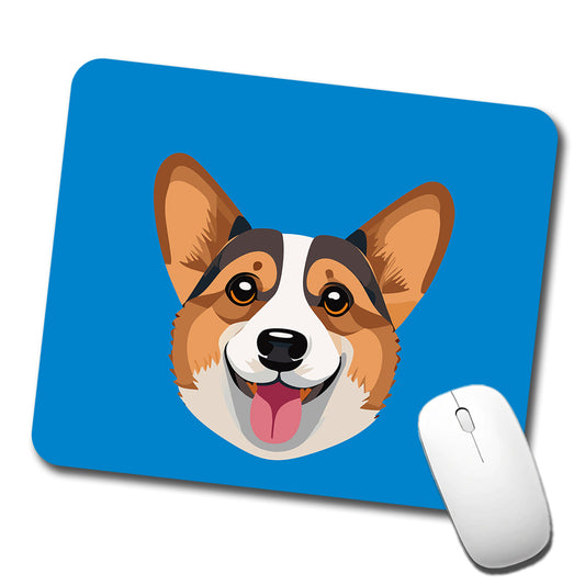 Corgi Dog Face Cute Low Profile Mouse Pad Mat