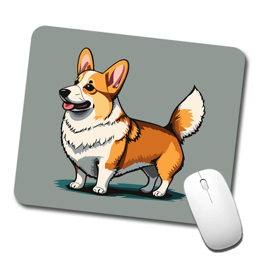 Corgi Dog Standing Low Profile Mouse Pad Mat