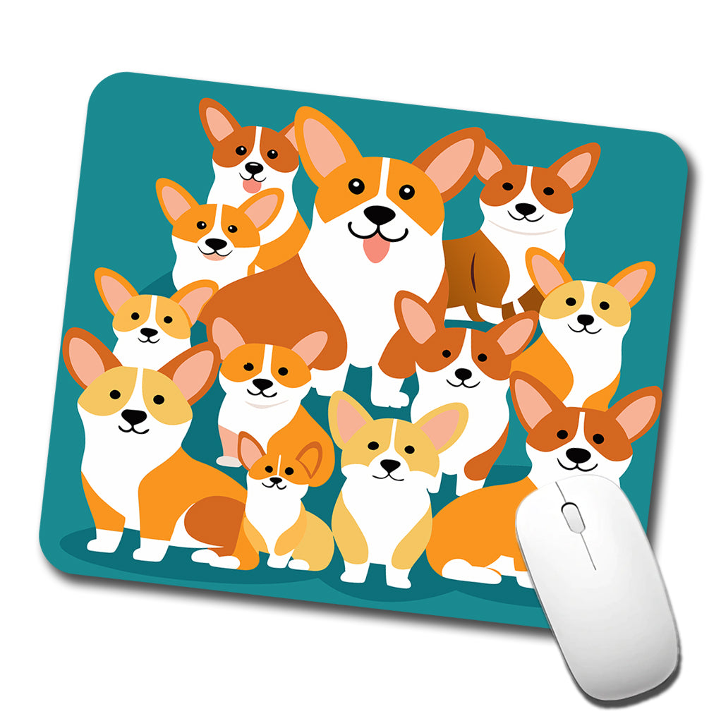 Corgis Dogs Oodles Low Profile Mouse Pad Mat