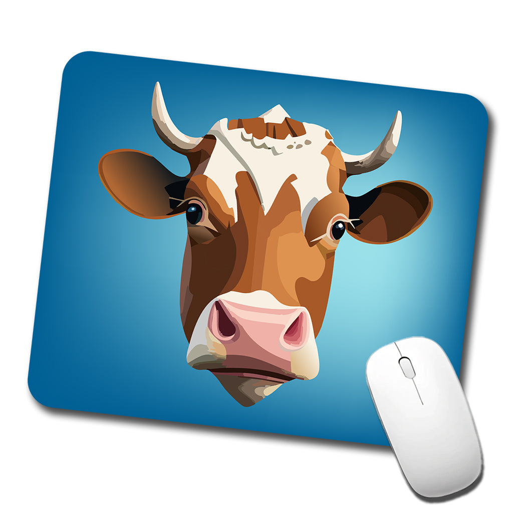 Cow Face Funny Low Profile Mouse Pad Mat