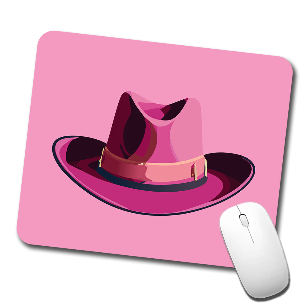 Cowgirl Hat Pink Western Country Low Profile Mouse Pad Mat