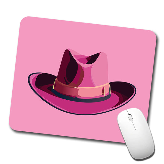 Cowgirl Hat Pink Western Country Low Profile Mouse Pad Mat