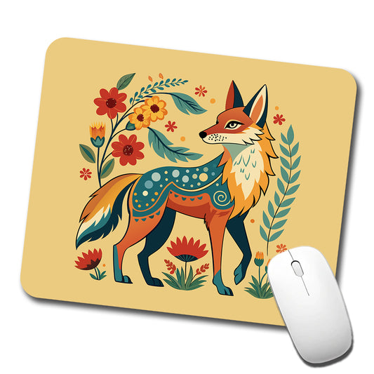 Coyote Floral Flowers Low Profile Mouse Pad Mat