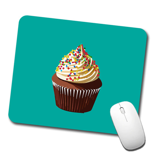 Cupcake with Sprinkles Birthday Celebration Low Profile Mouse Pad Mat