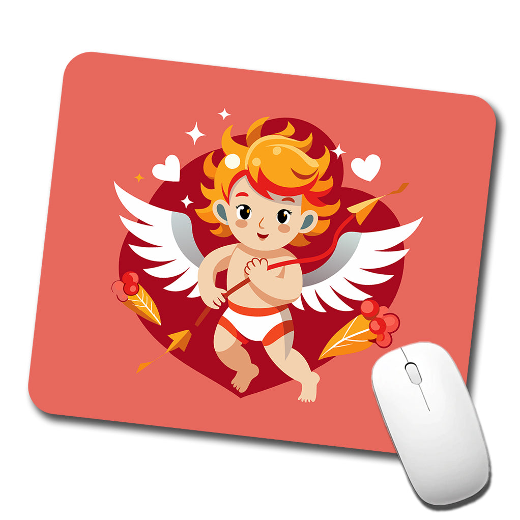 Cupid Cherub with Arrow Valentines Day Low Profile Mouse Pad Mat
