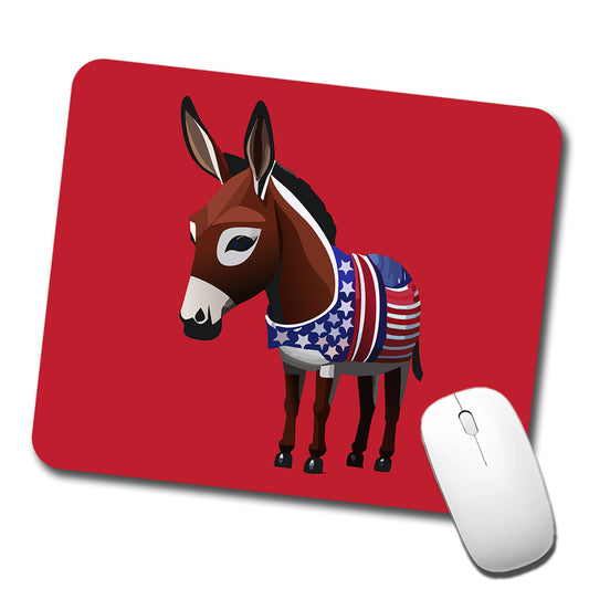 Democrat Donkey Patriotic Liberal Vote Low Profile Mouse Pad Mat