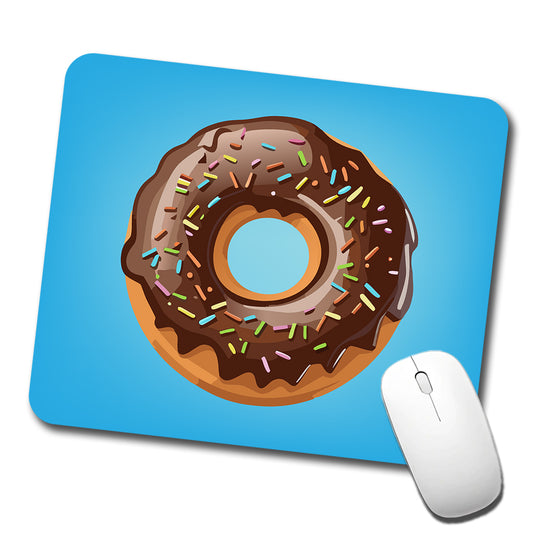 Donut Chocolate Sprinkles Low Profile Mouse Pad Mat