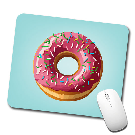 Donut Pink Sprinkles Low Profile Mouse Pad Mat
