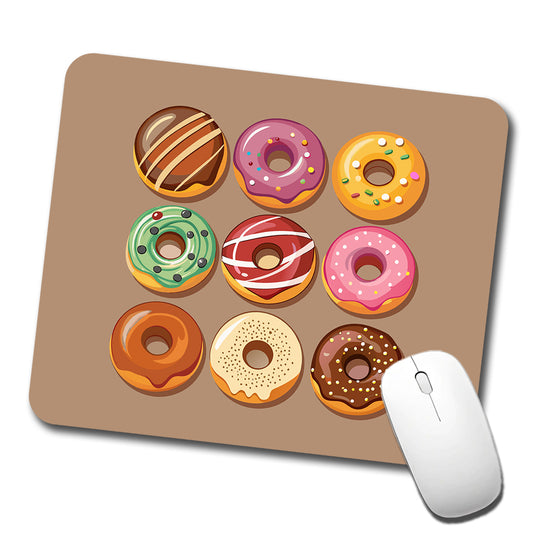 Donuts Tasty Low Profile Mouse Pad Mat