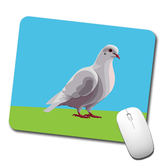 Dove Standing White Low Profile Mouse Pad Mat
