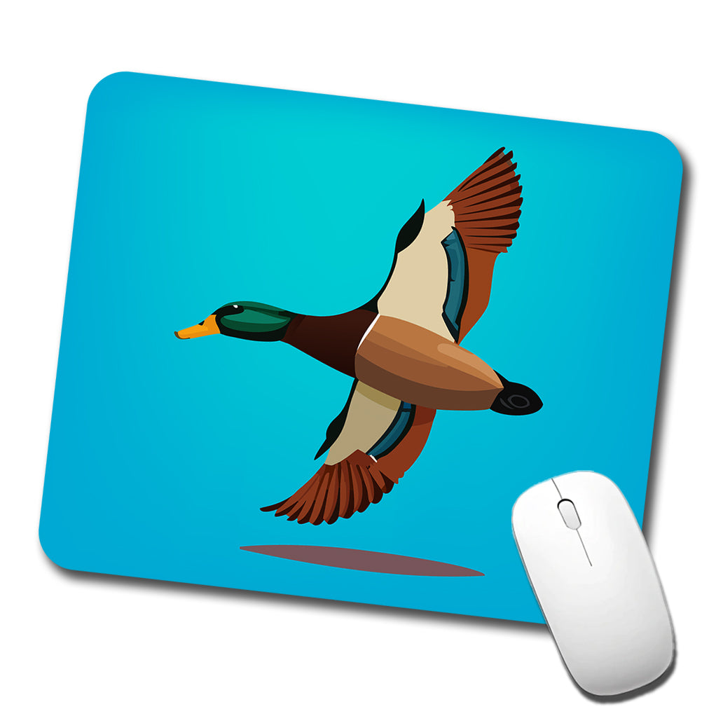 Duck Mallard Flying Hunting Low Profile Mouse Pad Mat