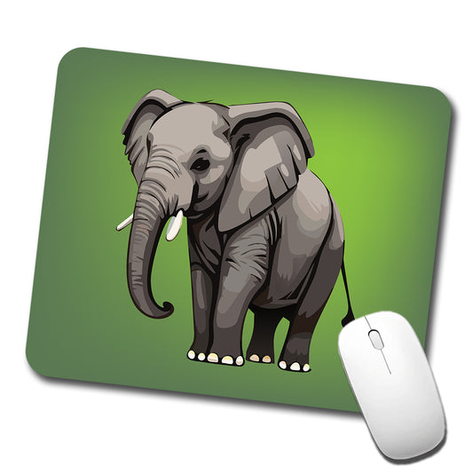 Elephant with Tusks Majestic Low Profile Mouse Pad Mat
