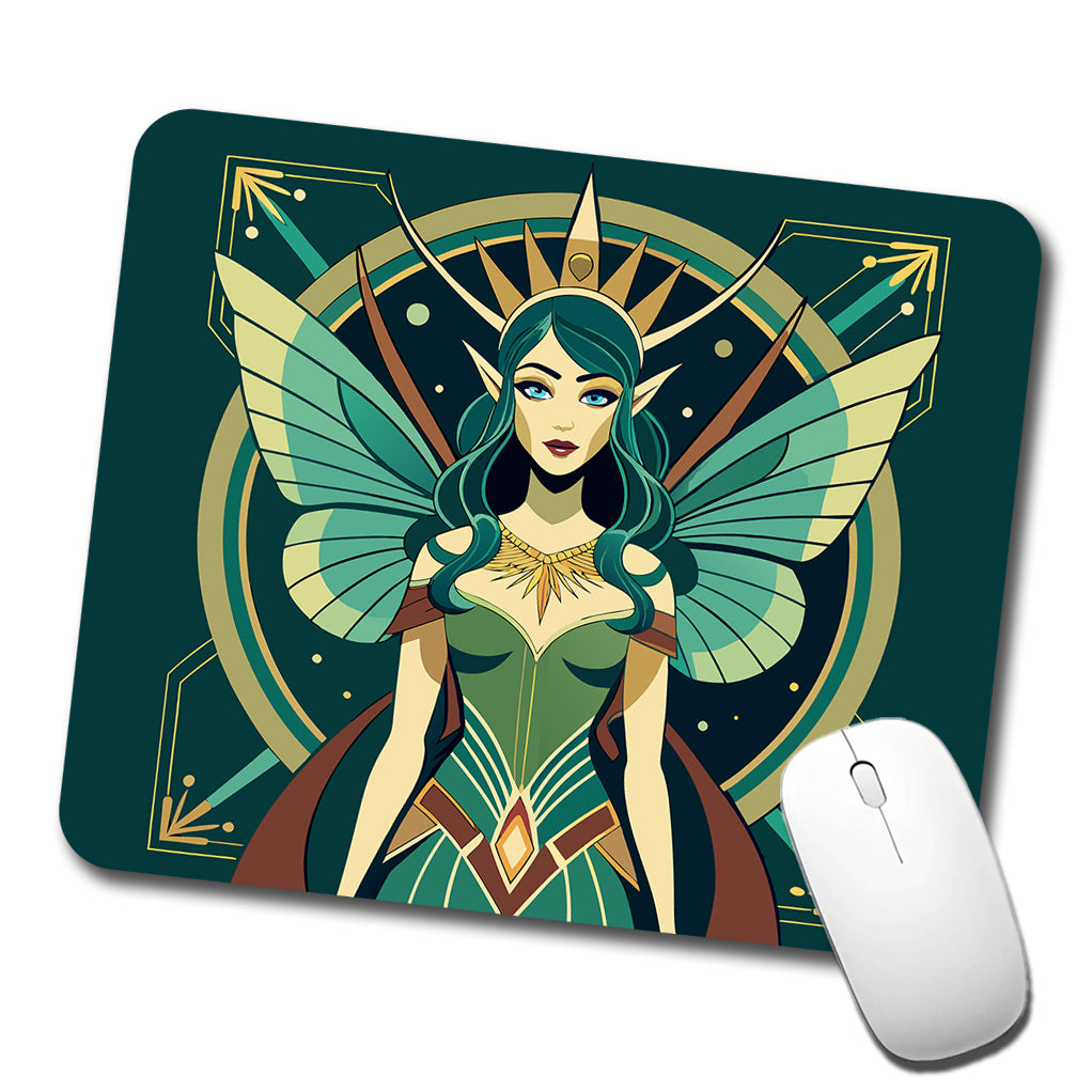 Fairy Nymph Art Deco Low Profile Mouse Pad Mat