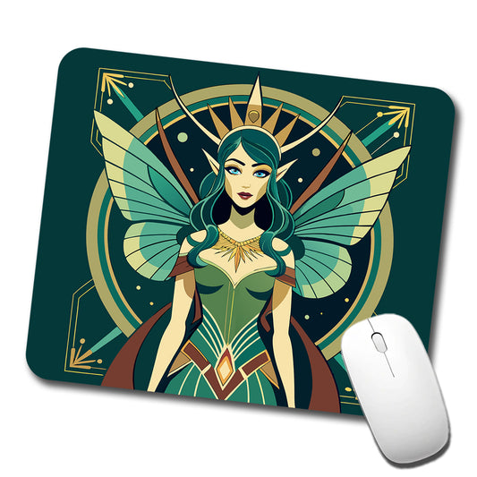 Fairy Nymph Art Deco Low Profile Mouse Pad Mat