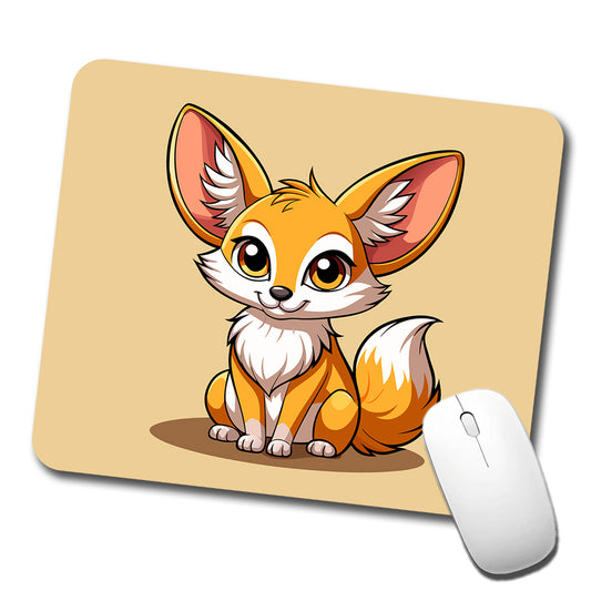 Fennec Fox Cute Low Profile Mouse Pad Mat