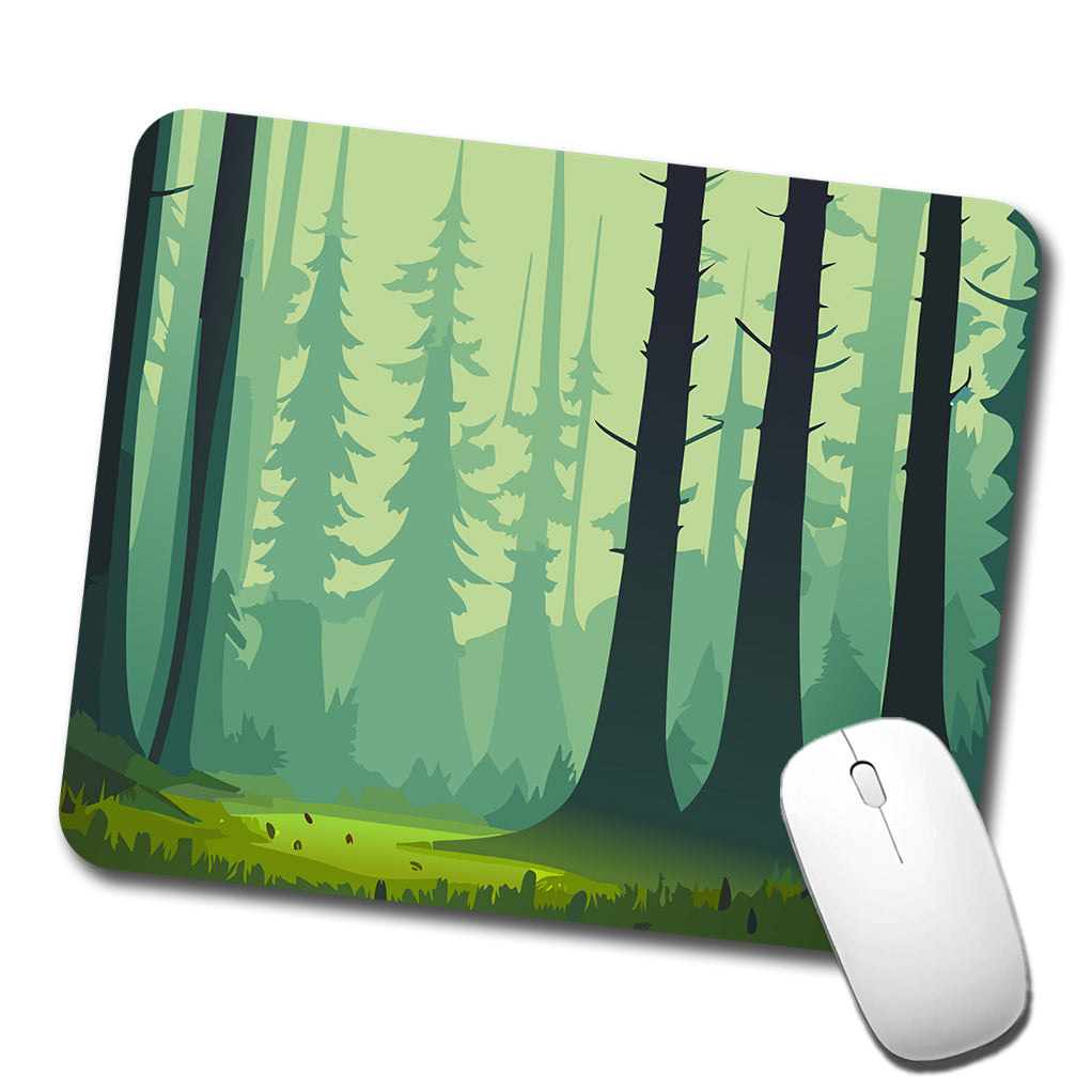 Forest Trees Wilderness Enchanted Low Profile Mouse Pad Mat