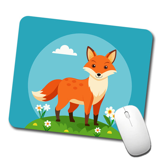 Fox in Meadow Low Profile Mouse Pad Mat