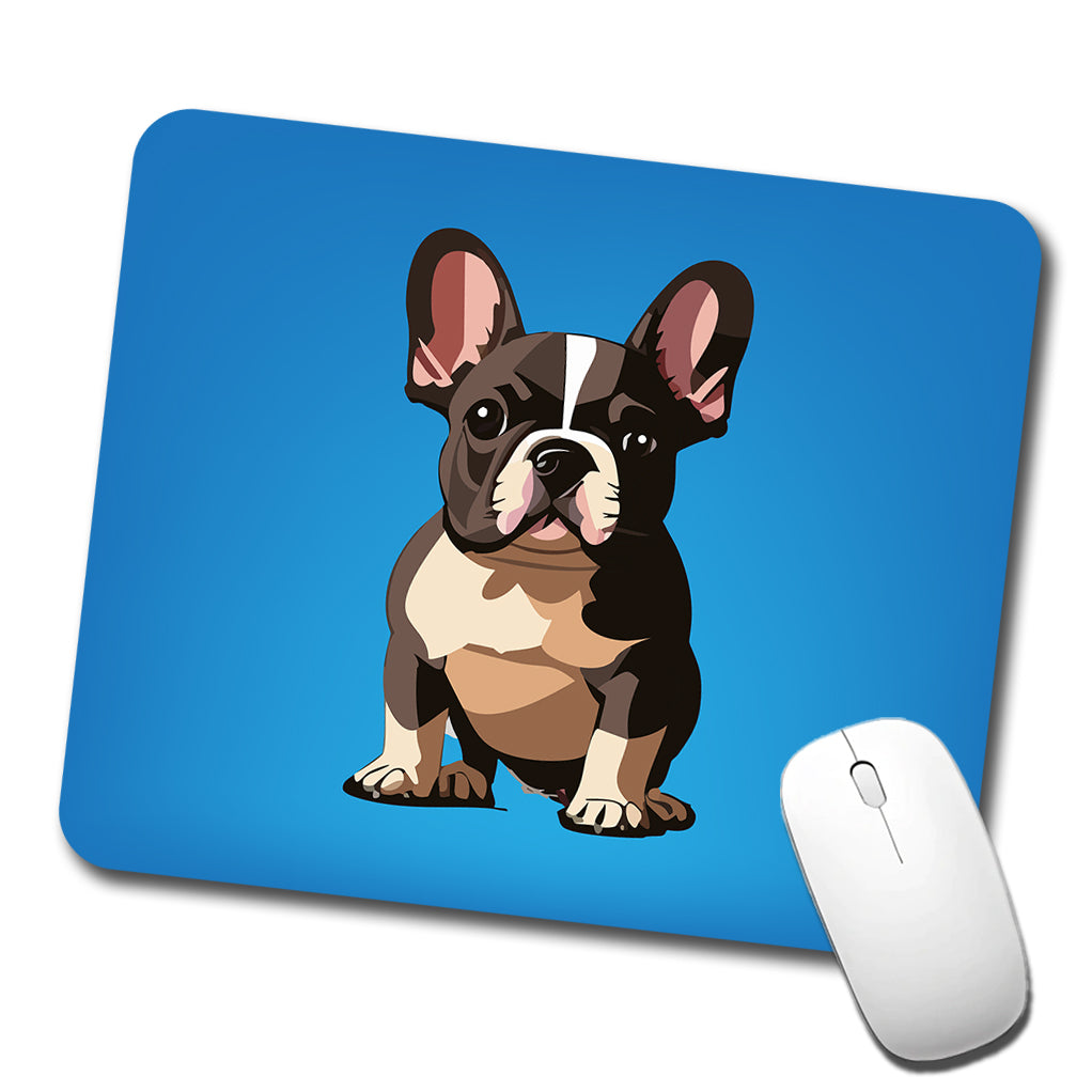 French Bulldog Dog Sitting Low Profile Mouse Pad Mat