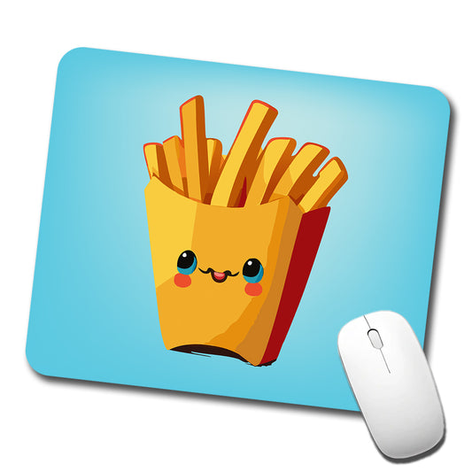 French Fries Smiling Low Profile Mouse Pad Mat