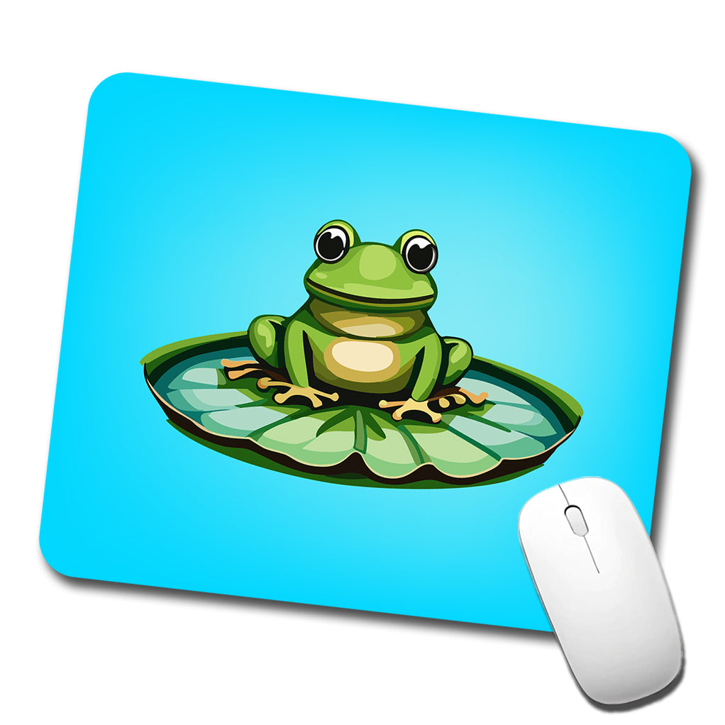 Frog on LiIy Pad Low Profile Mouse Pad Mat