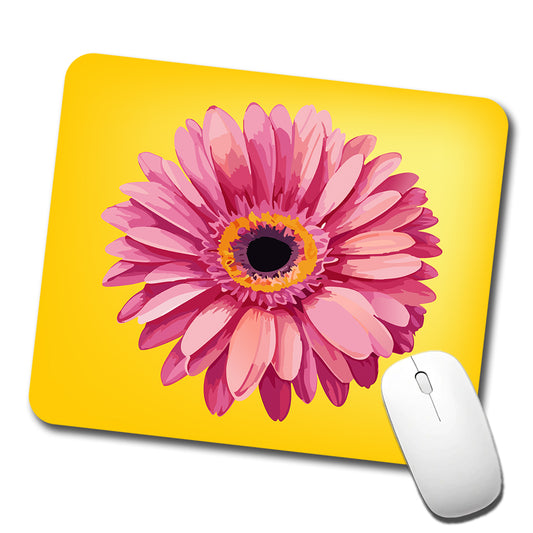 Gerbera Daisy Flower Pink Low Profile Mouse Pad Mat