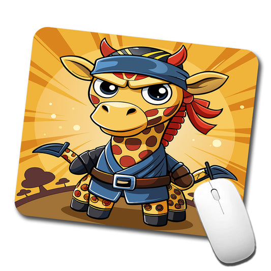 Giraffe Ninja Funny Low Profile Mouse Pad Mat