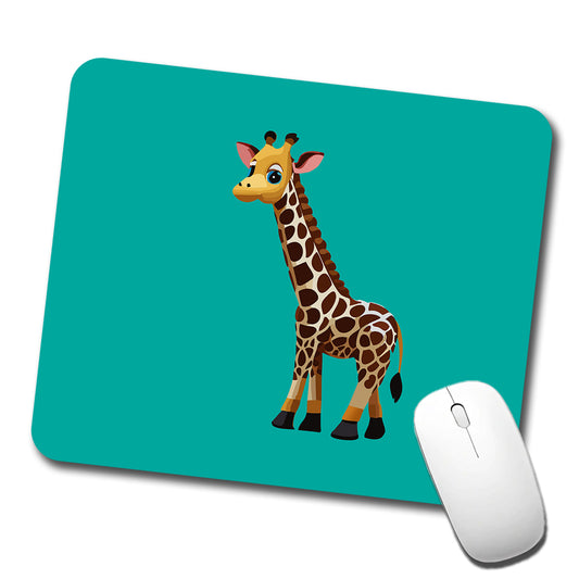 Giraffe Standing Cute Baby Low Profile Mouse Pad Mat