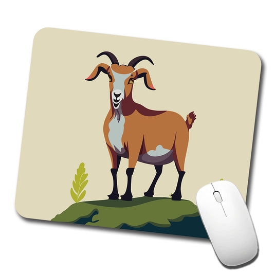 Goat Standing Low Profile Mouse Pad Mat