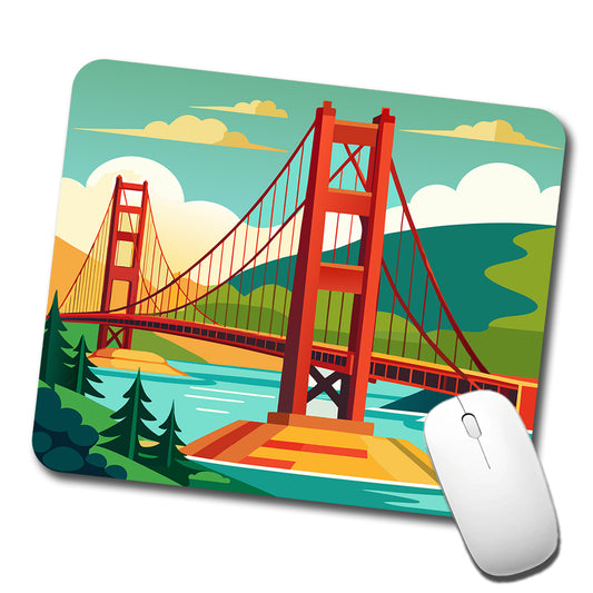 Golden Gate Bridge San Francisco Travel Low Profile Mouse Pad Mat