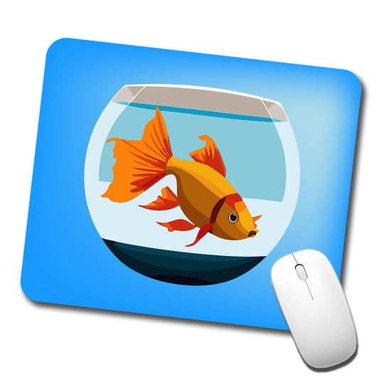 Goldfish in Bowl Pet Low Profile Mouse Pad Mat