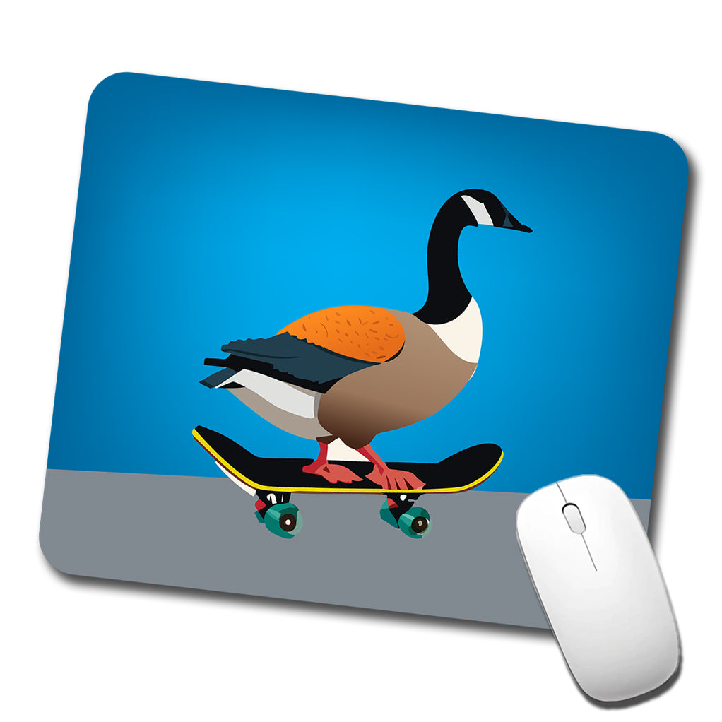 Goose Riding Skateboard Skateboarding Funny Low Profile Mouse Pad Mat