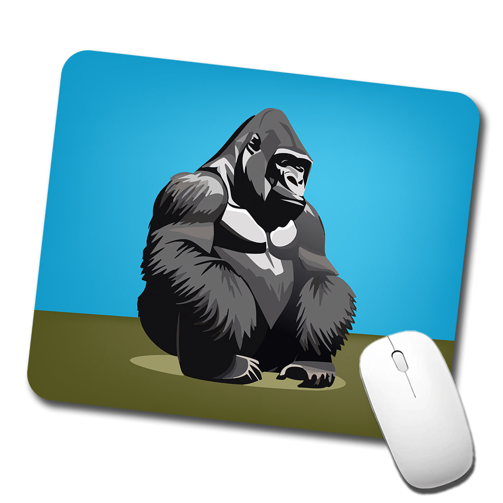 Gorilla Sitting Low Profile Mouse Pad Mat