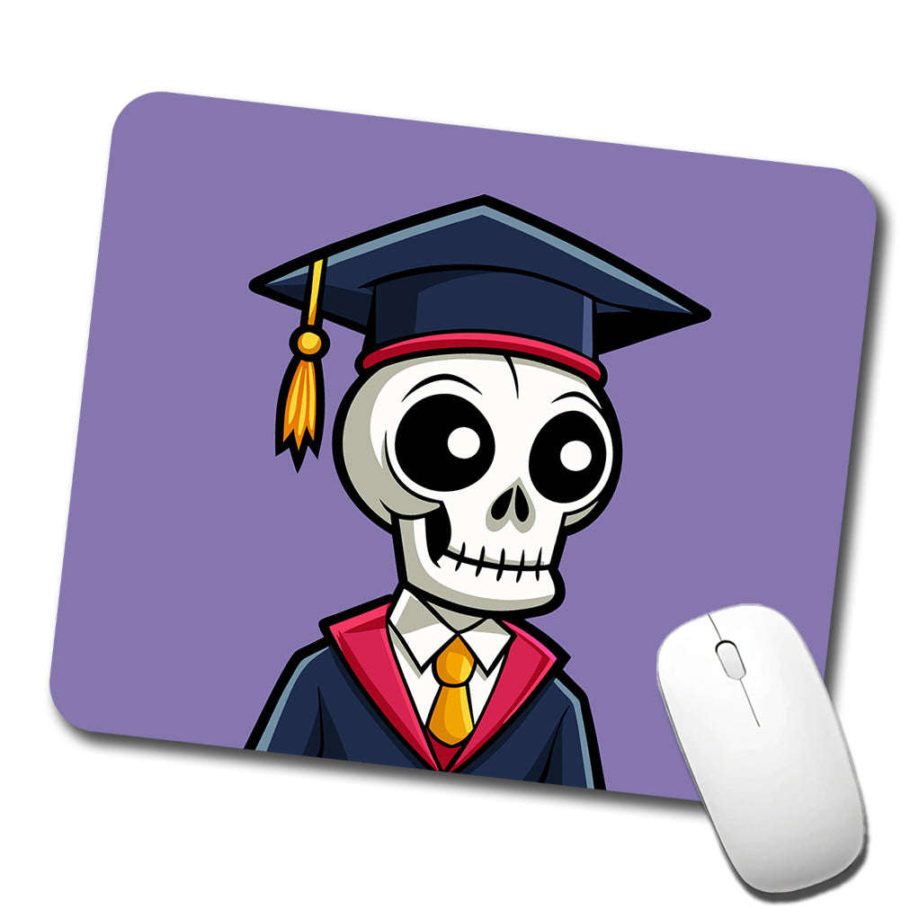 Graduate Skeleton Cute Graduation Low Profile Mouse Pad Mat