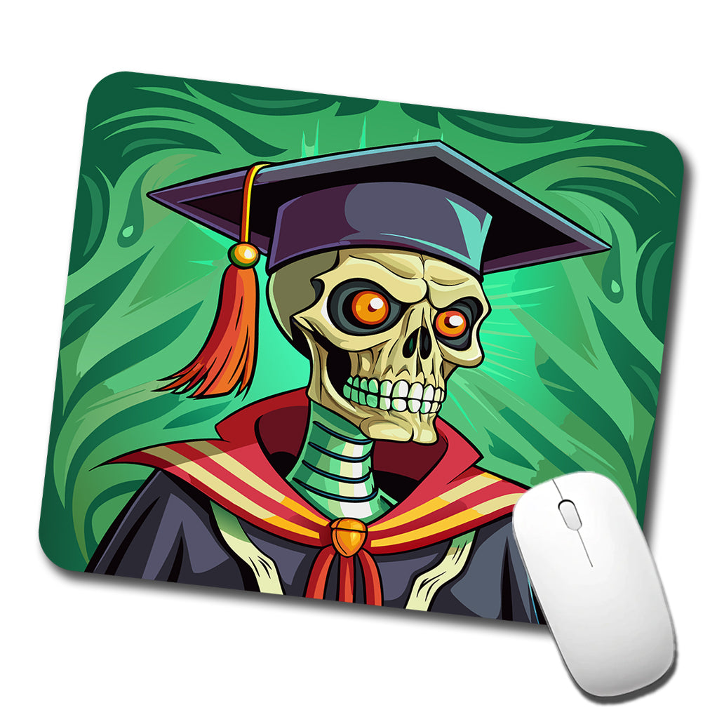 Graduate Skeleton Scary Graduation Low Profile Mouse Pad Mat