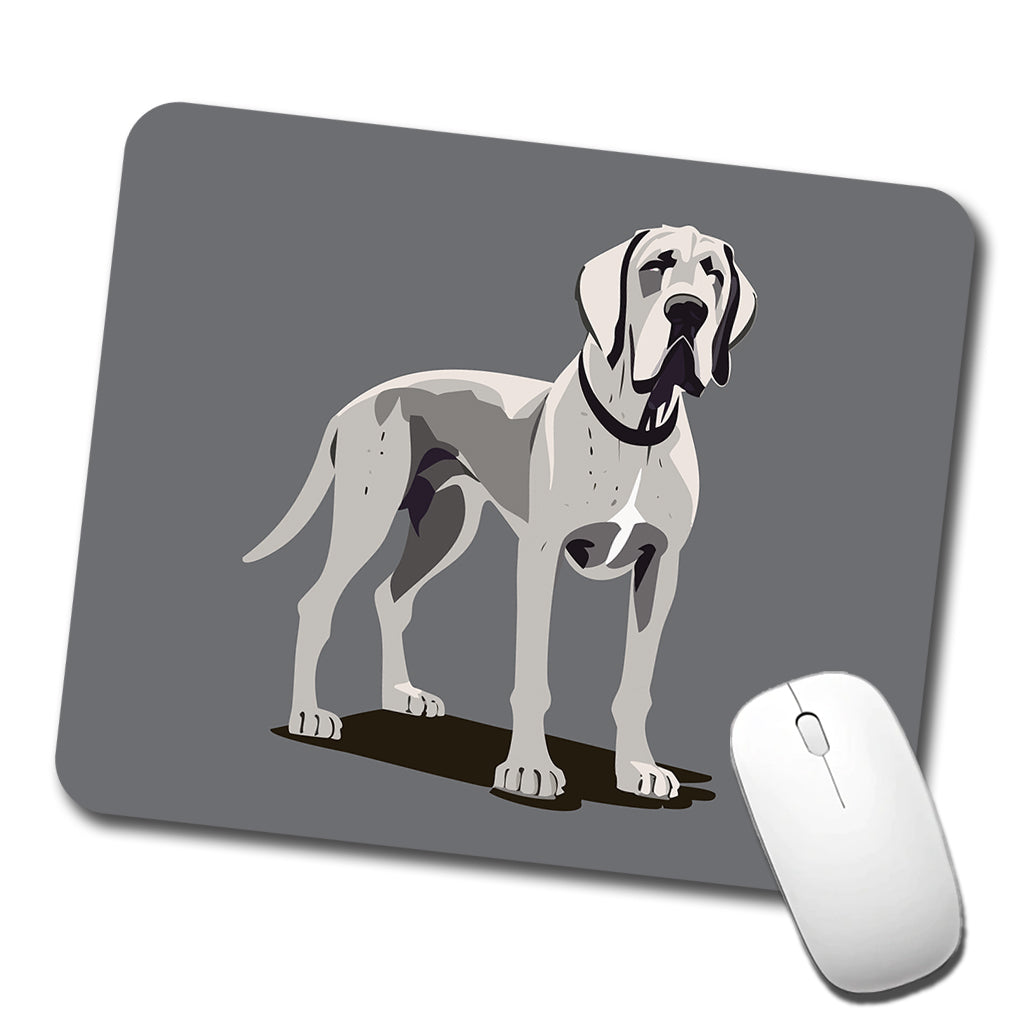 Great Dane Dog Standing Low Profile Mouse Pad Mat