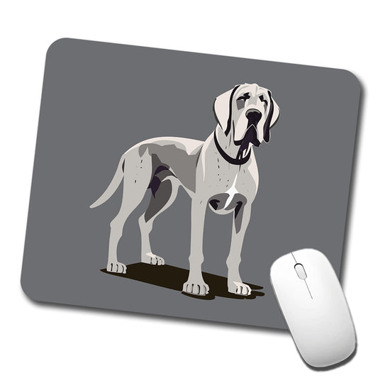 Great Dane Dog Standing Low Profile Mouse Pad Mat