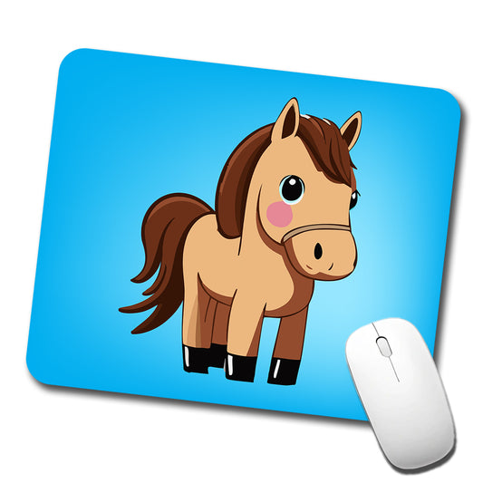 Horse Chibi Cute Standing Low Profile Mouse Pad Mat