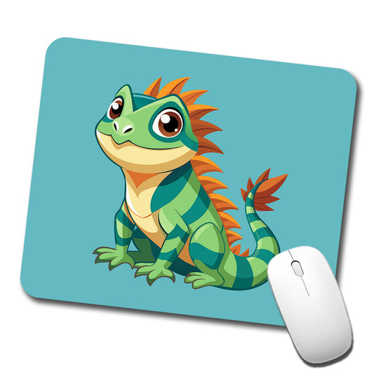 Iguana Lizard Cute Low Profile Mouse Pad Mat