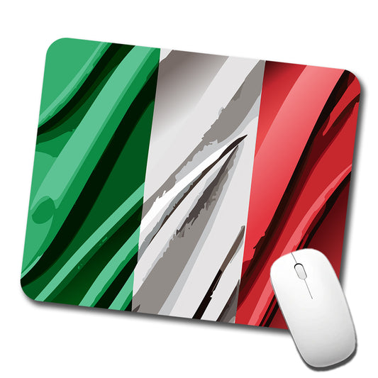 Italy Italian Flag Waving Low Profile Mouse Pad Mat