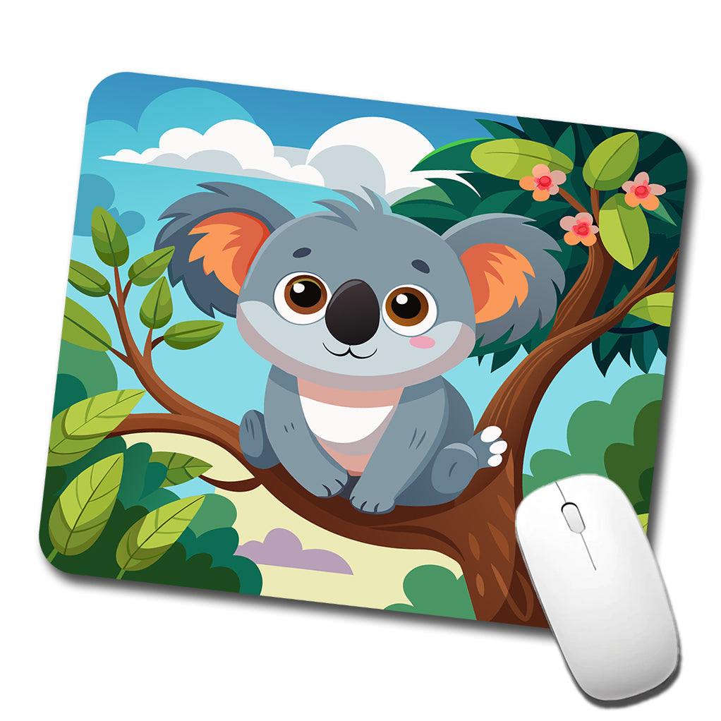 Koala Cute in Tree Low Profile Mouse Pad Mat