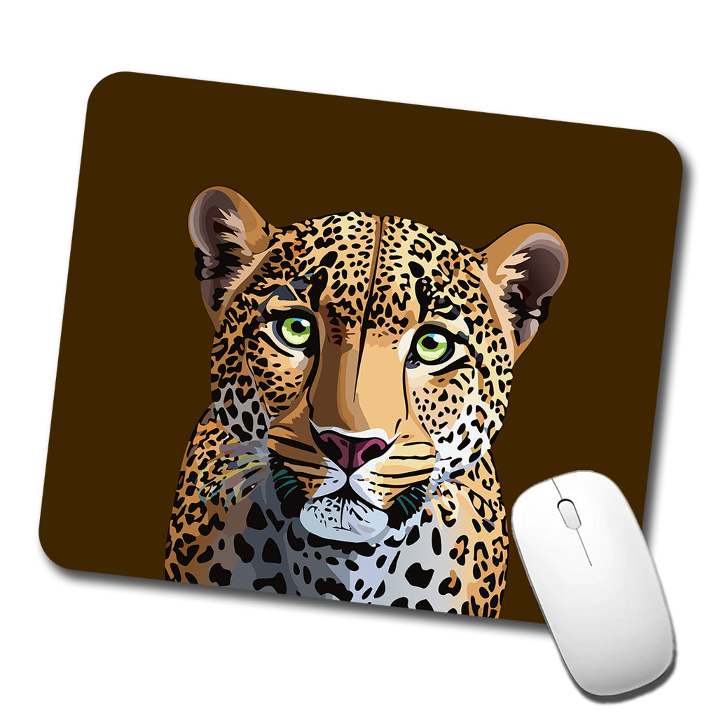 Leopard Cheetah Face Big Cat Low Profile Mouse Pad Mat