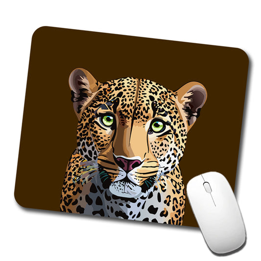 Leopard Cheetah Face Big Cat Low Profile Mouse Pad Mat