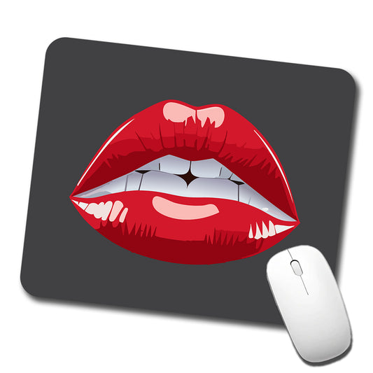 Lips Red Lipstick Mouth Low Profile Mouse Pad Mat