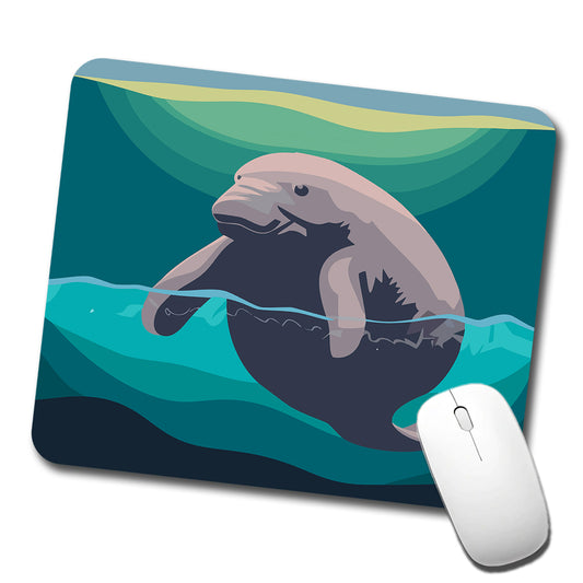 Manatee Ocean Sea Animal Low Profile Mouse Pad Mat