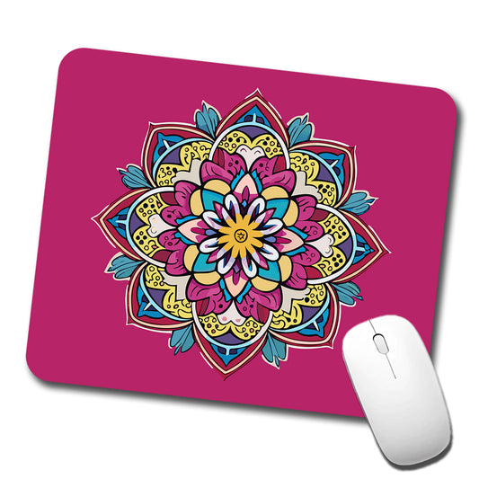 Mandala Colorful Beautiful Low Profile Mouse Pad Mat