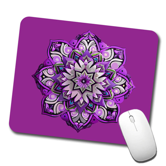 Mandala Purple Low Profile Mouse Pad Mat