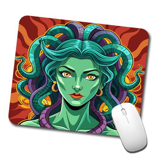 Medusa Gorgon Snake Hair Greek Mythology Low Profile Mouse Pad Mat