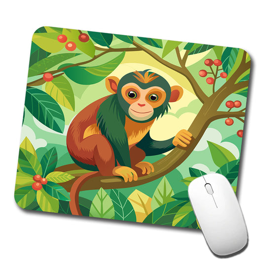 Monkey in Tree Low Profile Mouse Pad Mat